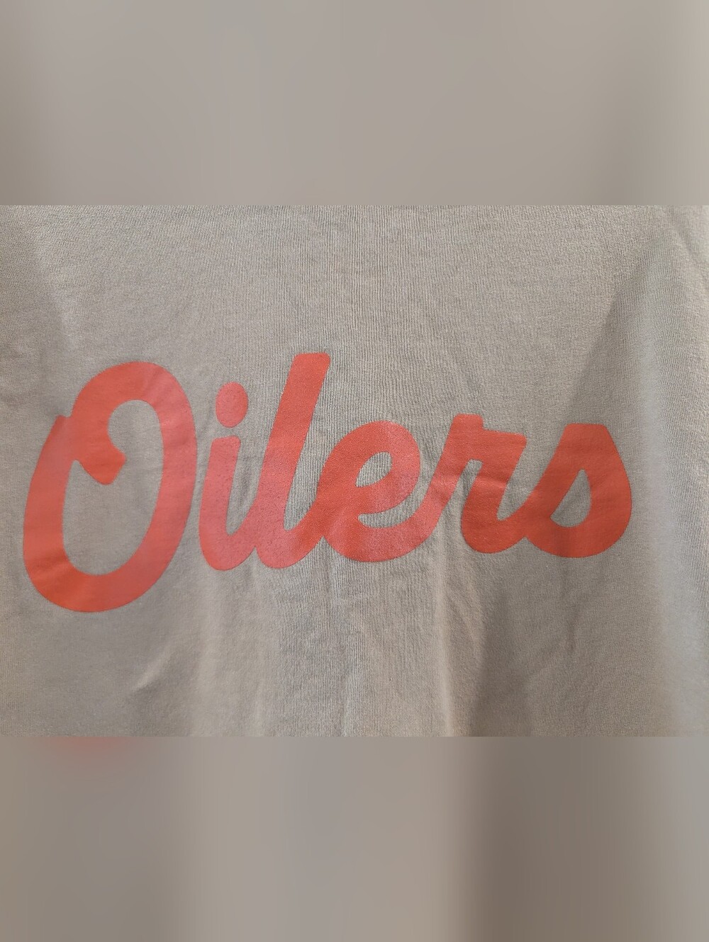 Oilers Olive Green Graphic Sweatshirt - Picture 3 of 7